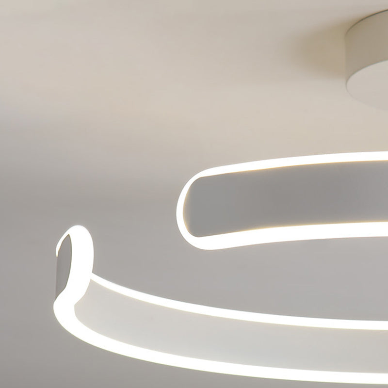 Modern Ceiling Light LED White Shaded Flush Mount Lighting for Foyer