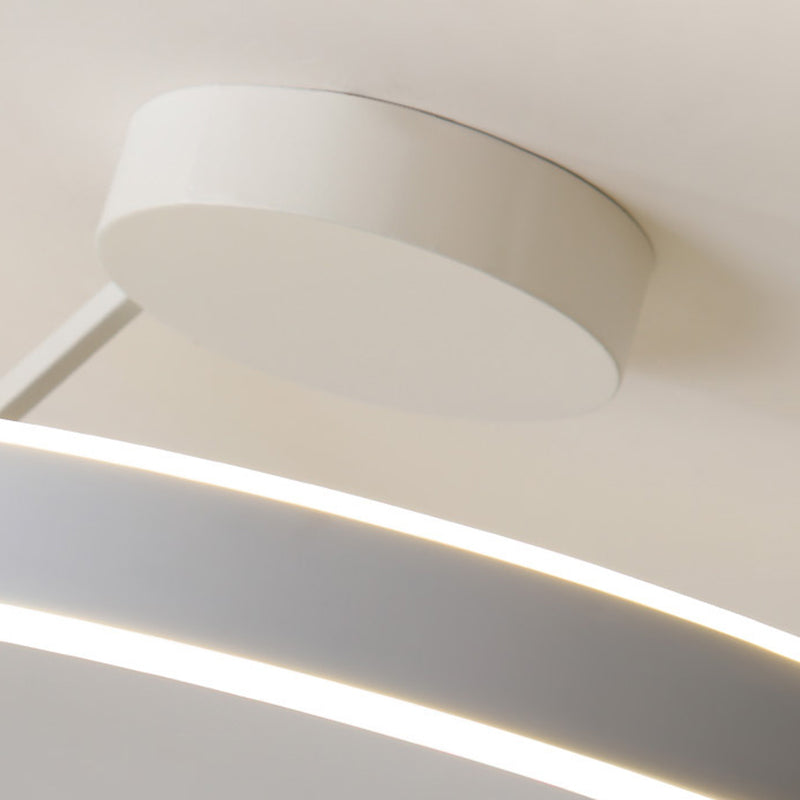 Modern Ceiling Light LED White Shaded Flush Mount Lighting for Foyer