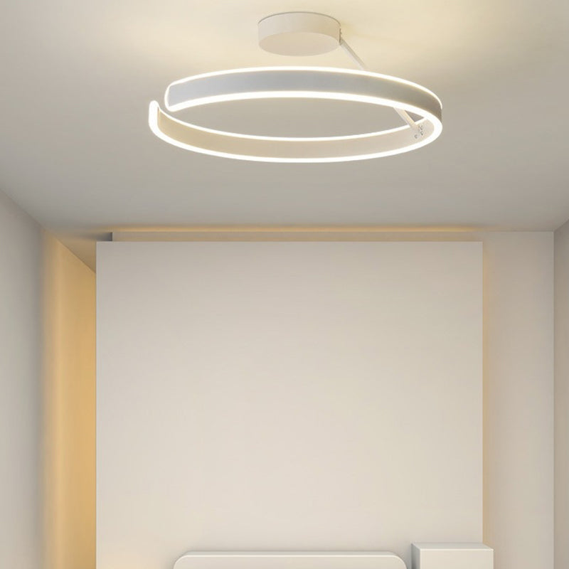 Modern Ceiling Light LED White Shaded Flush Mount Lighting for Foyer