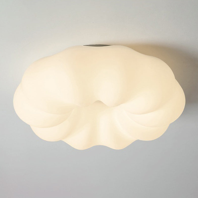 White Shaded LED Ceiling Light Modernism Flush Mount Lighting for Room