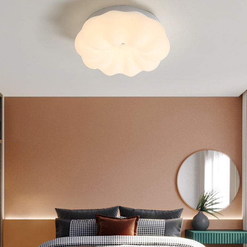 White Shaded LED Ceiling Light Modernism Flush Mount Lighting for Room