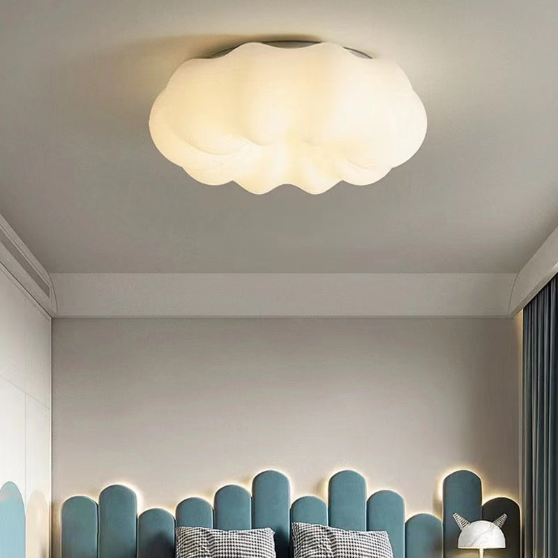 White Shaded LED Ceiling Light Modernism Flush Mount Lighting for Room