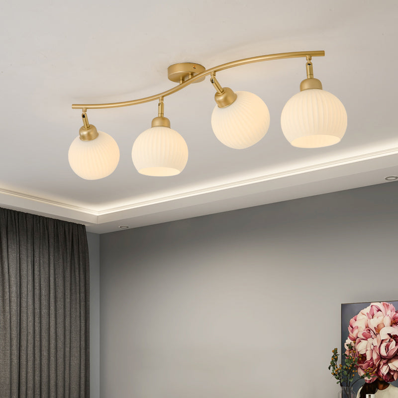 Modern Simple Iron Ceiling Light Ball Shape Ceiling Lamp for Bedroom