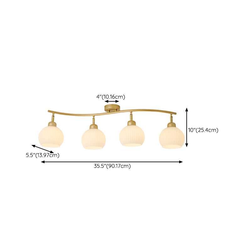 Modern Simple Iron Ceiling Light Ball Shape Ceiling Lamp for Bedroom