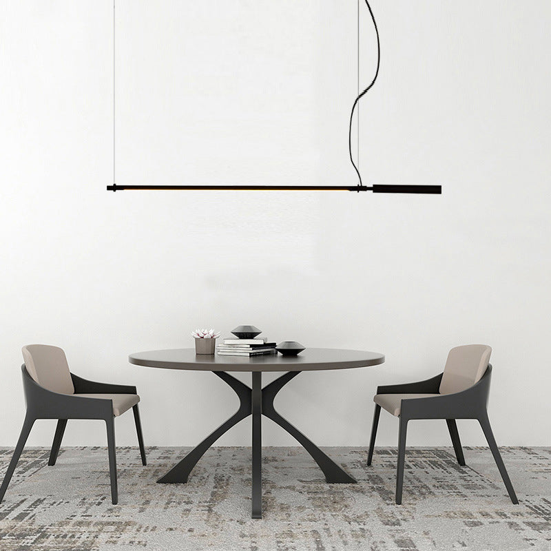 Metal Island Chandelier Lights Modern Pendant Light Fixtures in Black