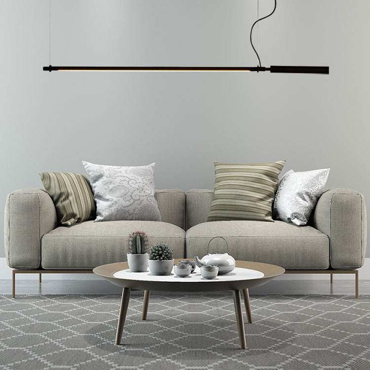 Metal Island Chandelier Lights Modern Pendant Light Fixtures in Black