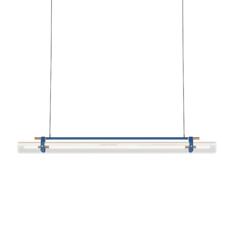 Minimalism Hanging Light Leather LED Island Light Fixture for Dining Room
