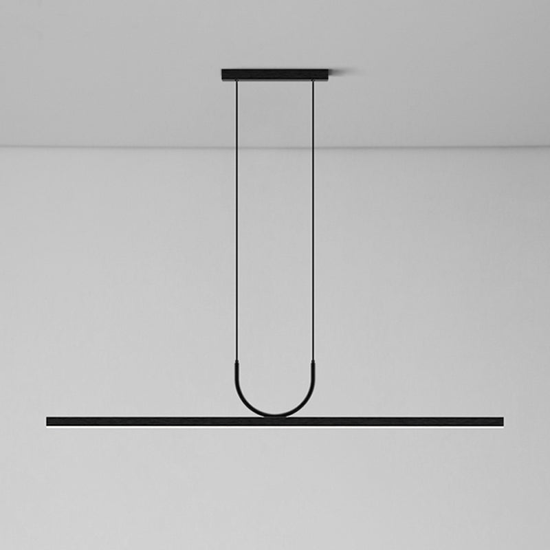 LED Simple Island Hanging Light Modern Island Light with Acrylic Shade for Dining Room