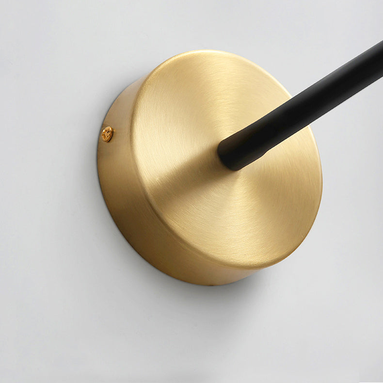 Armed Wall Light Fixture Modern Metal 1 Light Wall Sconce in Gold