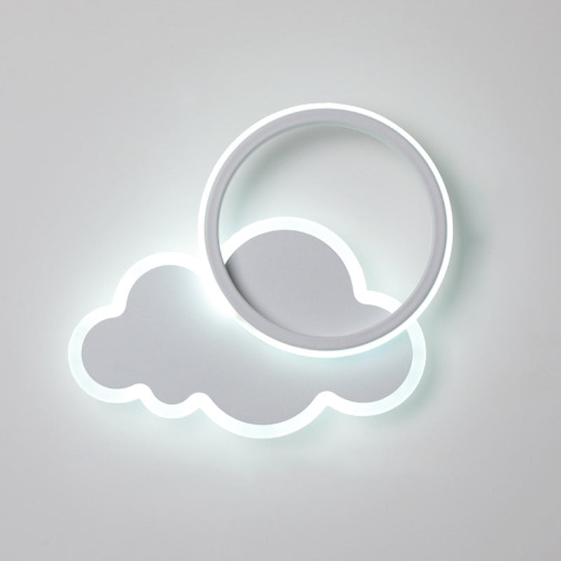 Single White Modernism Wall Mounted Sconce LED Statement Wall Light for Bedroom