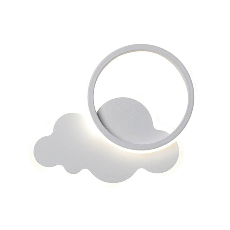 Single White Modernism Wall Mounted Sconce LED Statement Wall Light for Bedroom