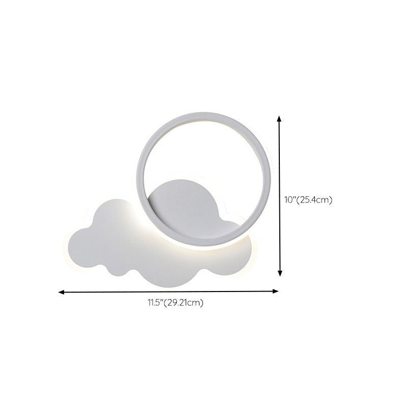 Single White Modernism Wall Mounted Sconce LED Statement Wall Light for Bedroom