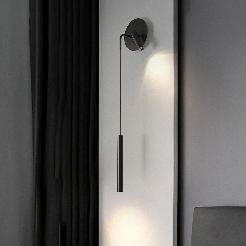 2-Light Black Modernism Wall Mounted Sconce Linear Wall Light for Foyer