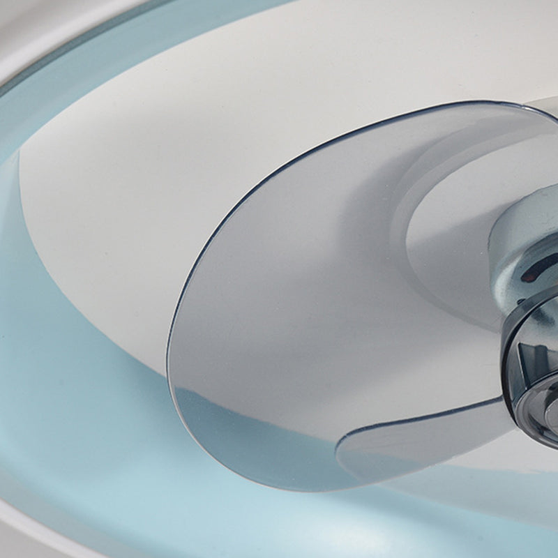 Polish Finish Fan with Light Modernism 3-Blade LED Ceiling Fan for Foyer