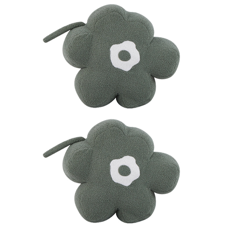 Modern Pouf Ottoman Velvet Upholstered Tear Resistant Flower Shape Ottoman