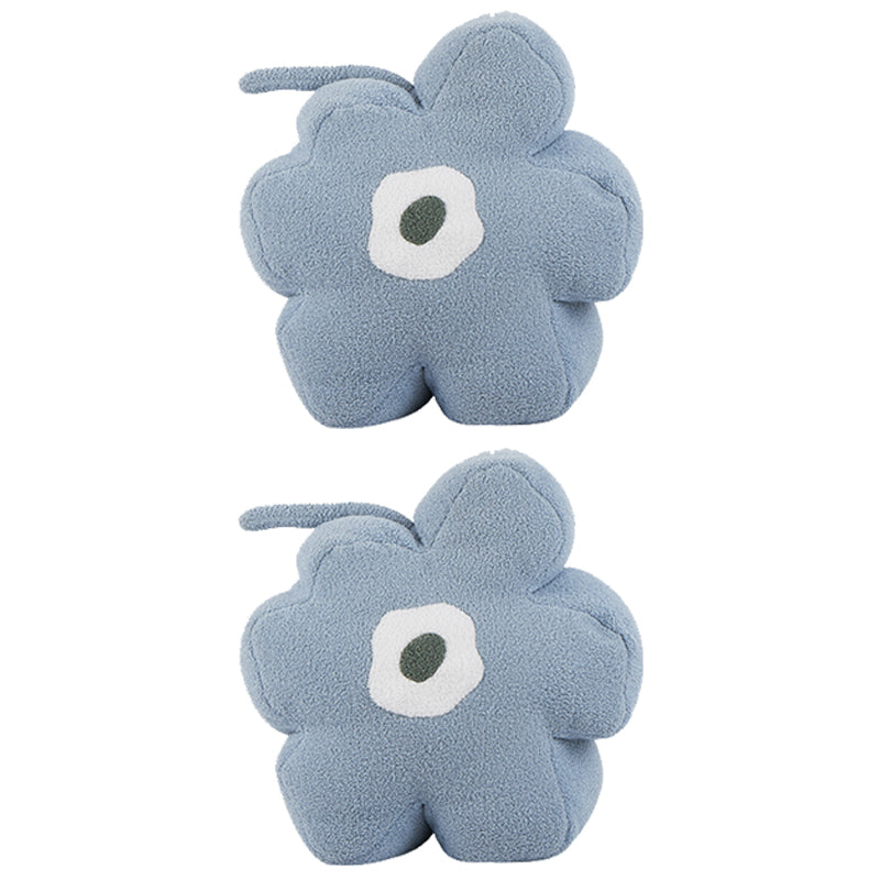 Modern Pouf Ottoman Velvet Upholstered Tear Resistant Flower Shape Ottoman