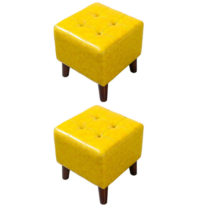 Yellow Modern Standard Stain Resistant Square Indoor Standard