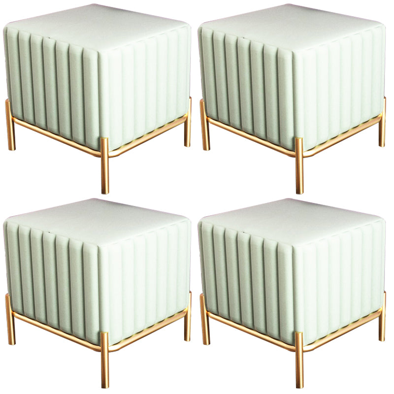 Solid Color Flannel Standard Stool Modern Simple Square Upholstered Ottoman