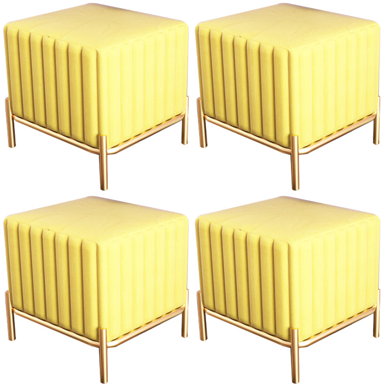 Solid Color Flannel Standard Stool Modern Simple Square Upholstered Ottoman