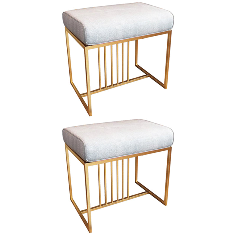 Solid Color Flannel Standard Stool Modern Simple Rectangular Upholstered Ottoman