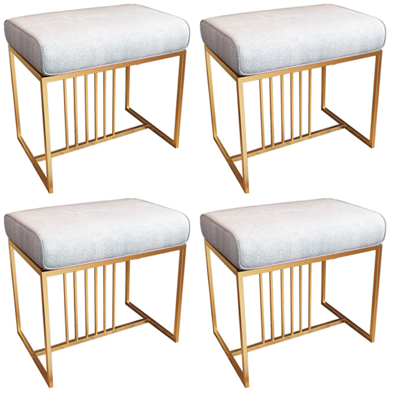 Solid Color Flannel Standard Stool Modern Simple Rectangular Upholstered Ottoman