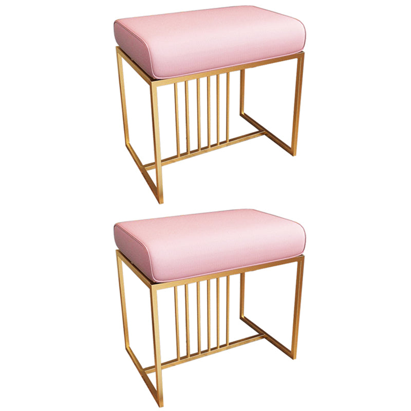 Solid Color Flannel Standard Stool Modern Simple Rectangular Upholstered Ottoman