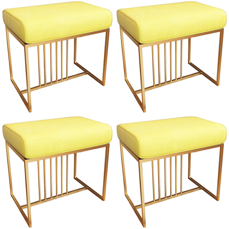 Solid Color Flannel Standard Stool Modern Simple Rectangular Upholstered Ottoman