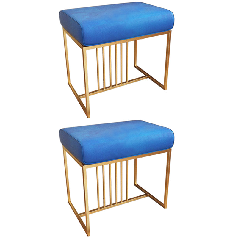 Solid Color Flannel Standard Stool Modern Simple Rectangular Upholstered Ottoman