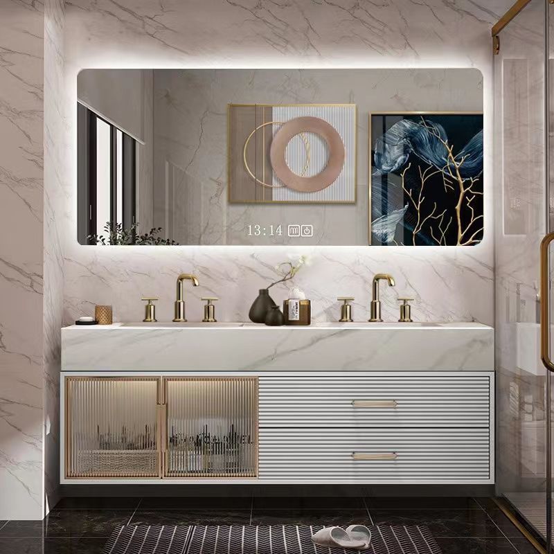 Modern Wall-Mounted Vanity Sink Bathroom Vanity Cabinet with Mirror Cabinet
