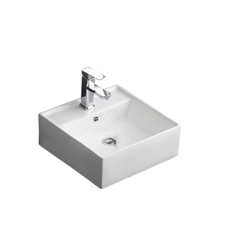 Classical White Bathroom Sink Porcelain Trough Bathroom Sink
