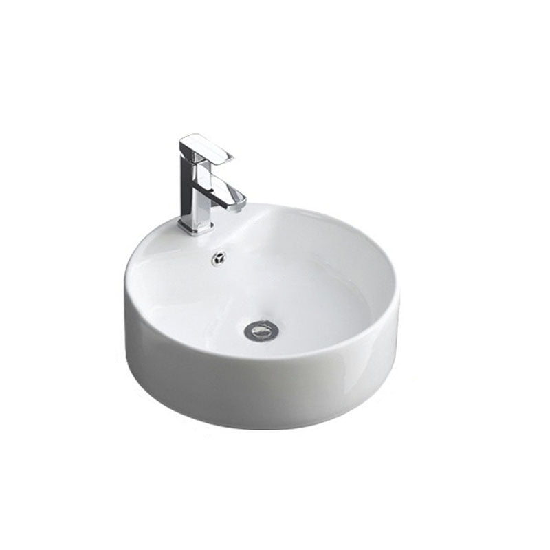 Classical White Bathroom Sink Porcelain Trough Bathroom Sink