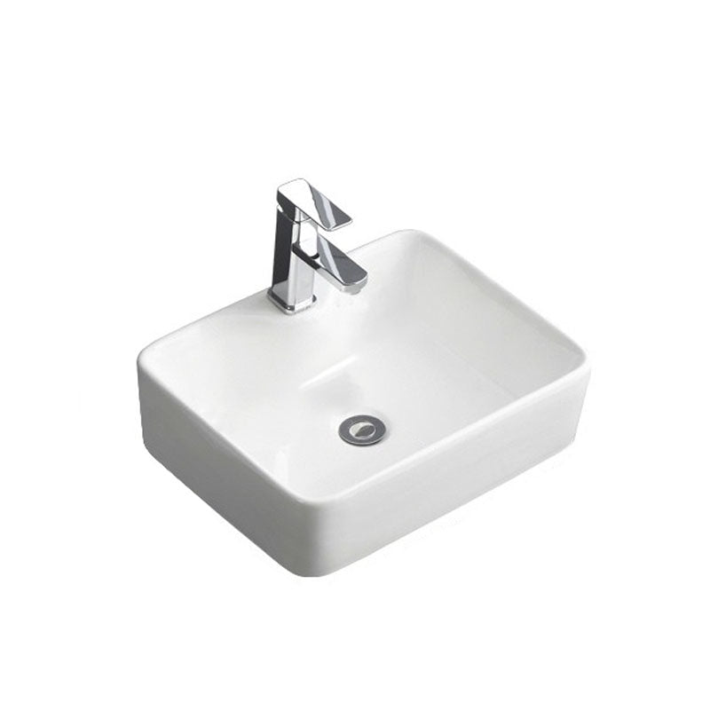Classical White Bathroom Sink Porcelain Trough Bathroom Sink
