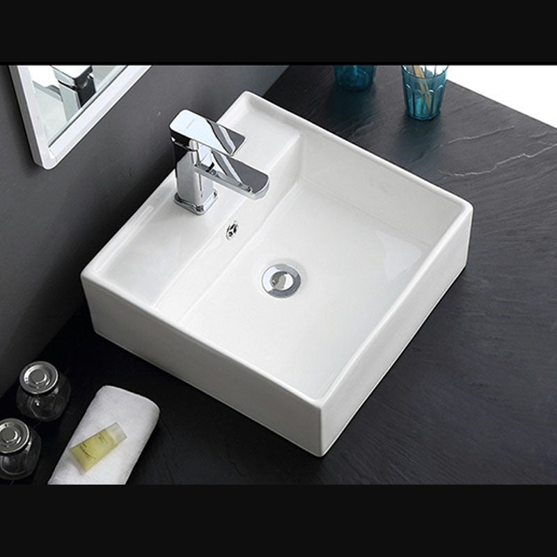 Classical White Bathroom Sink Porcelain Trough Bathroom Sink