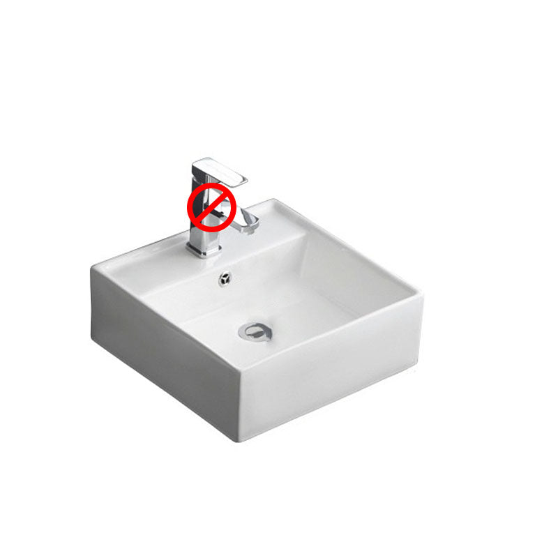 Classical White Bathroom Sink Porcelain Trough Bathroom Sink