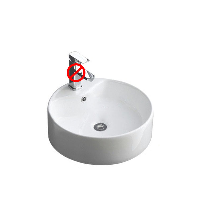 Classical White Bathroom Sink Porcelain Trough Bathroom Sink