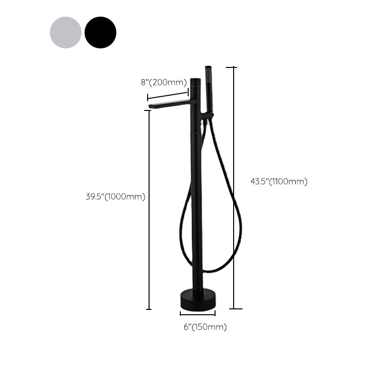 Traditional Style Freestanding Tub Filler Pure Color Floor Mount Freestanding Tub Filler
