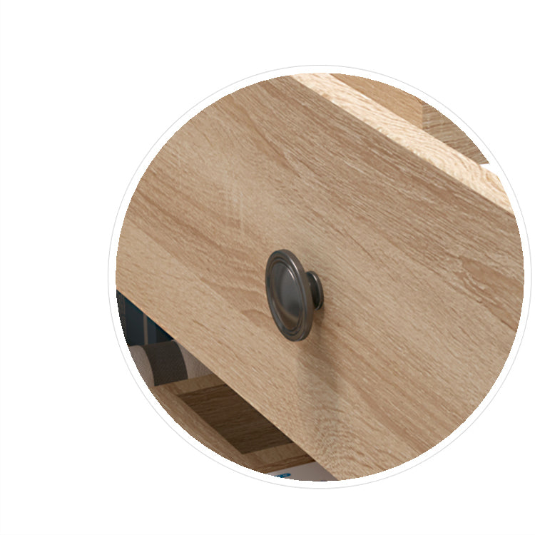 Wood Frame Vanity Mirror Freestanding Single Sink Scratch Resistant Vanity with Drawers