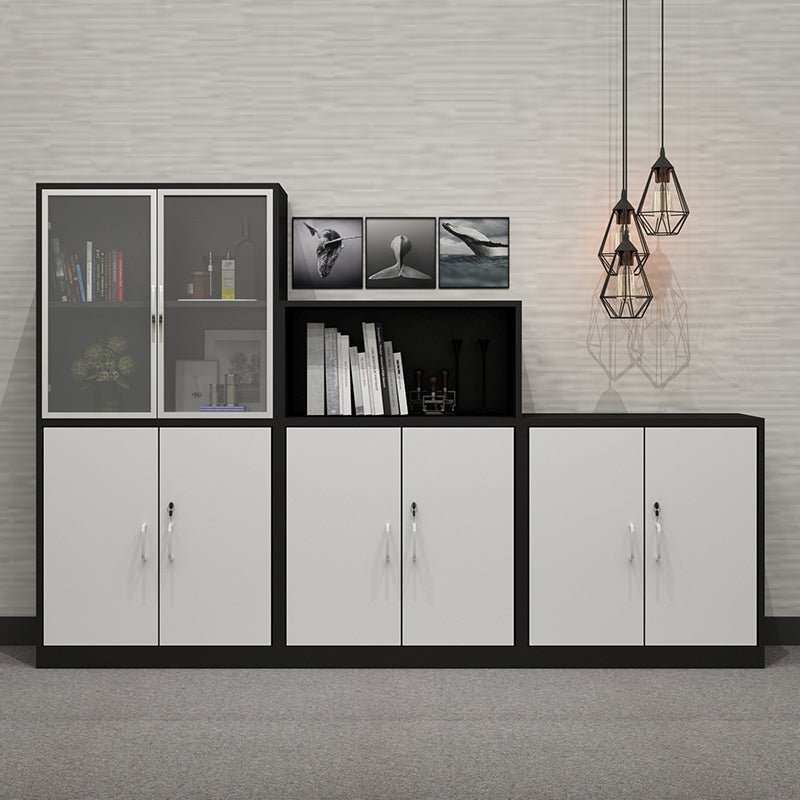 Traditional File Cabinet Wood Frame Vertical File Cabinet with Key Lock for Office