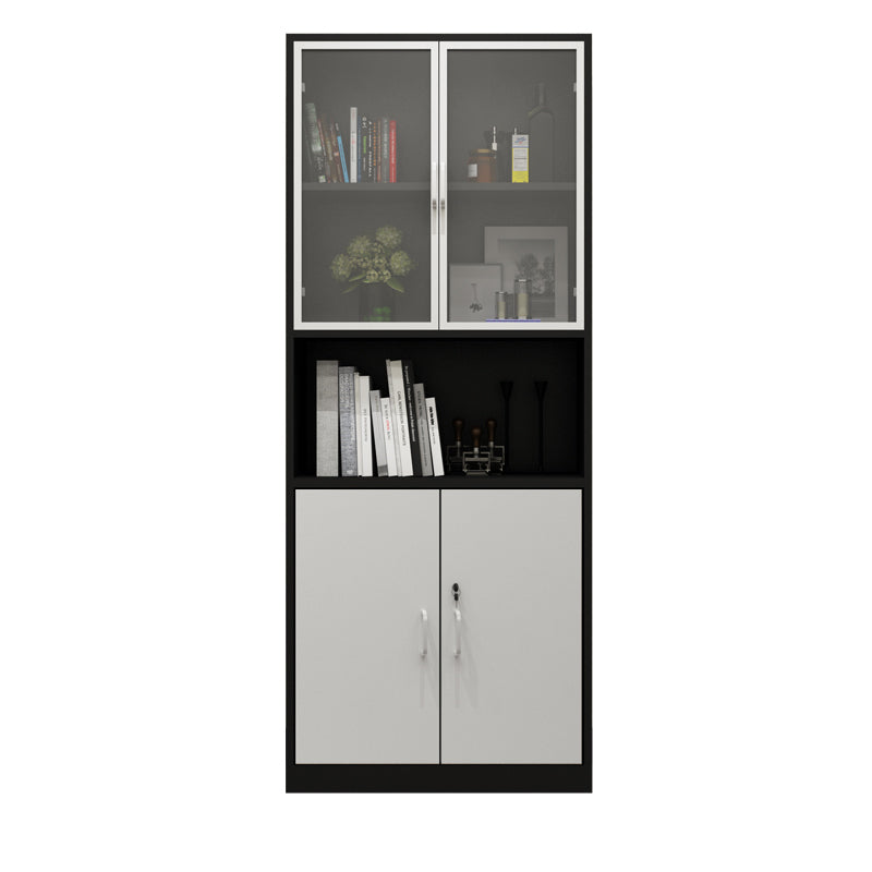 Traditional File Cabinet Wood Frame Vertical File Cabinet with Key Lock for Office