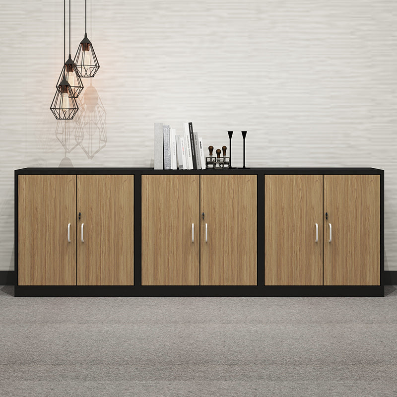 Traditional File Cabinet Wood Frame Vertical File Cabinet with Key Lock for Office