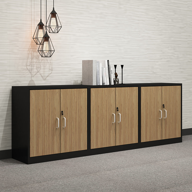 Traditional File Cabinet Wood Frame Vertical File Cabinet with Key Lock for Office