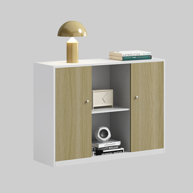 Modern Filing Cabinet Contrast Panel Wood File Cabinet for Home Office