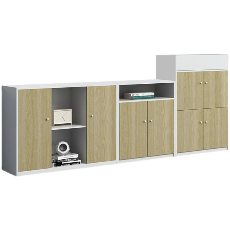 Modern Filing Cabinet Contrast Panel Wood File Cabinet for Home Office