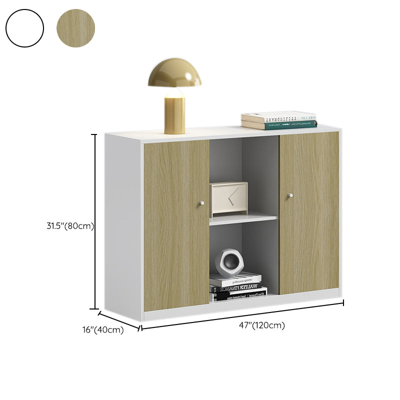 Modern Filing Cabinet Contrast Panel Wood File Cabinet for Home Office
