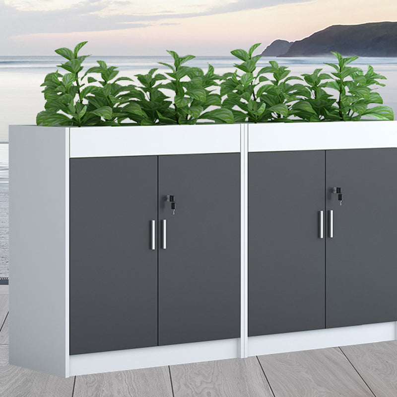 Contemporary File Cabinet Wood Frame Key Lock Lateral File Cabinet for Office