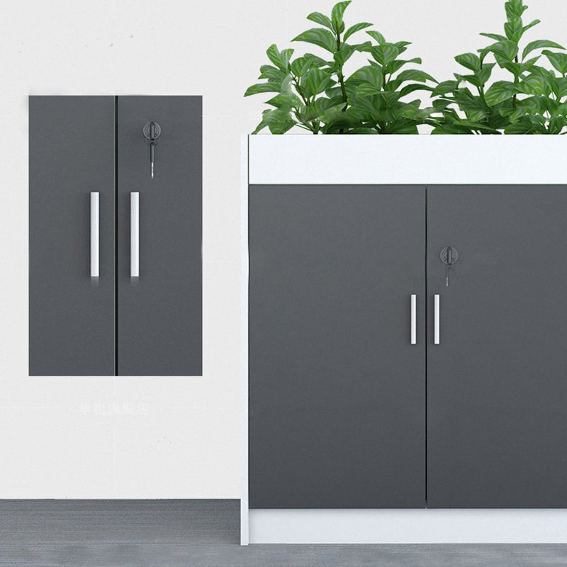 Contemporary File Cabinet Wood Frame Key Lock Lateral File Cabinet for Office
