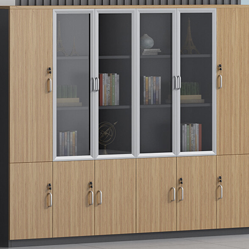 Traditional File Cabinet Wood Frame Vertical File Cabinet with Shelves for Office