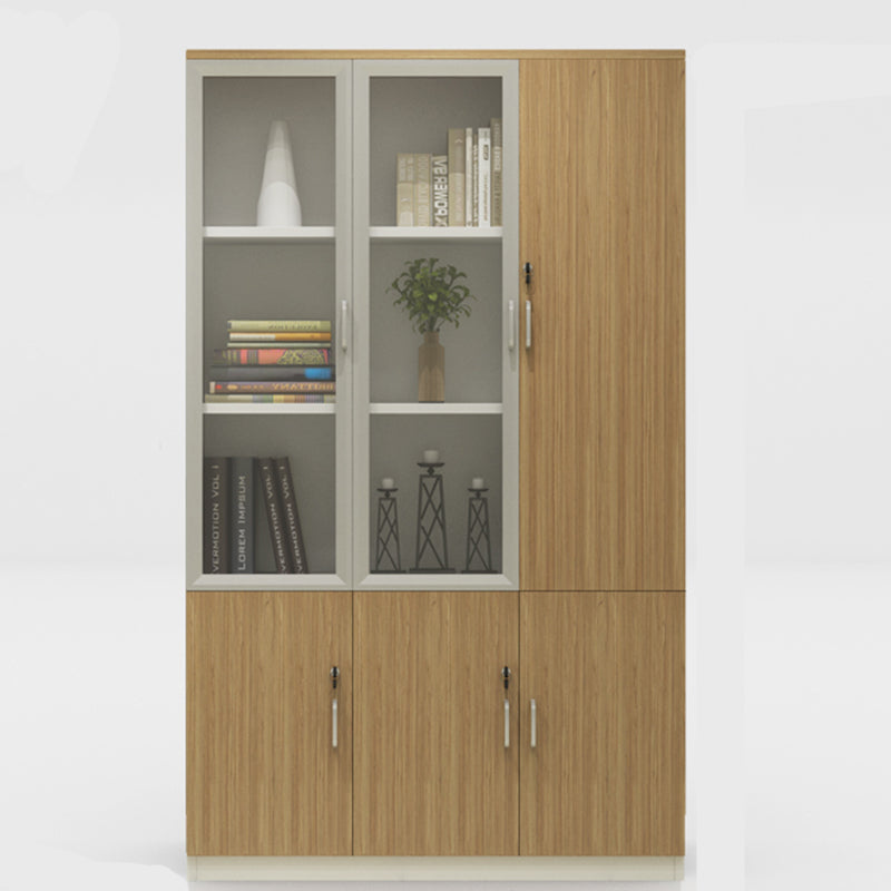 Traditional File Cabinet Wood Frame Vertical File Cabinet with Shelves for Office