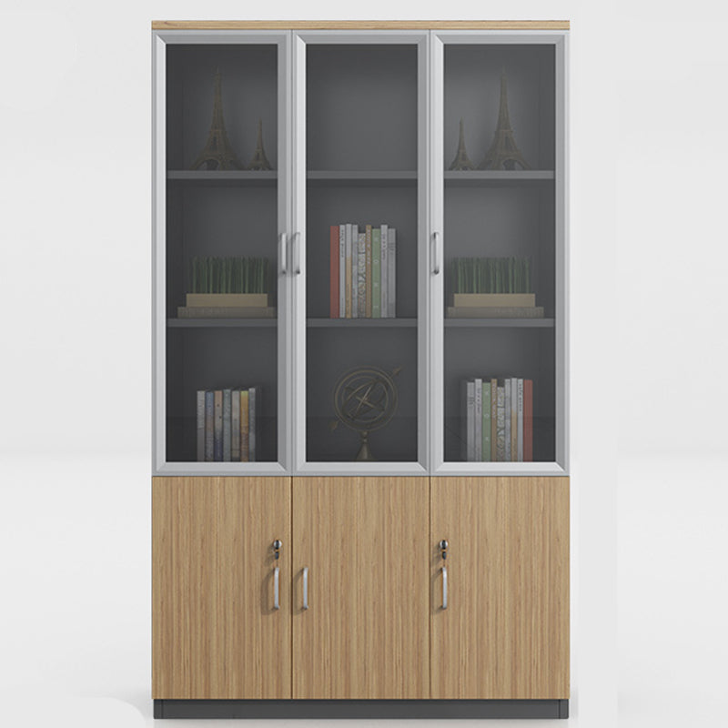 Traditional File Cabinet Wood Frame Vertical File Cabinet with Shelves for Office