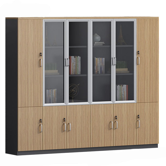 Traditional File Cabinet Wood Frame Vertical File Cabinet with Shelves for Office